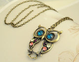 Vintage Hollow Owl Necklace