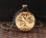 DIY Globe Dome World Map Necklace
