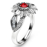 Gold Silver Color Sunflower Rings