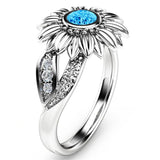 Gold Silver Color Sunflower Rings