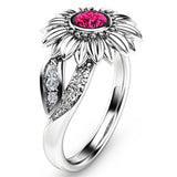 Gold Silver Color Sunflower Rings