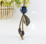 Wood Collar Stone Boho Necklace