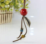 Wood Collar Stone Boho Necklace