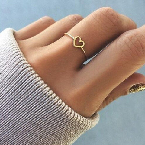 Rose Gold Color Heart Shaped Ring
