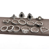 15 Pcs/set Retro Ring Set