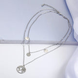 Multilayer Coin Tassels Lariat Bar Necklace