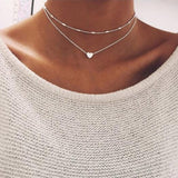 Multilayer Coin Tassels Lariat Bar Necklace