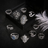 11 Pcs/set Bohemian Retro Ring Set