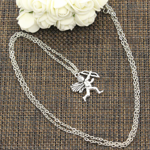 Love Angel Cupid 29x26mm Necklace
