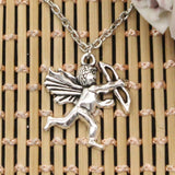 Love Angel Cupid 29x26mm Necklace
