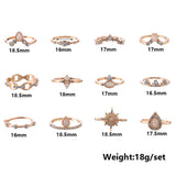 12 Pcs/set Bohemian Vintage Ring Set