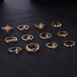 12 Pcs/set Bohemian Vintage Ring Set
