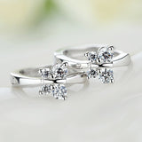 925 Sterling Silver Earrings Filled CZ Butterfly Design